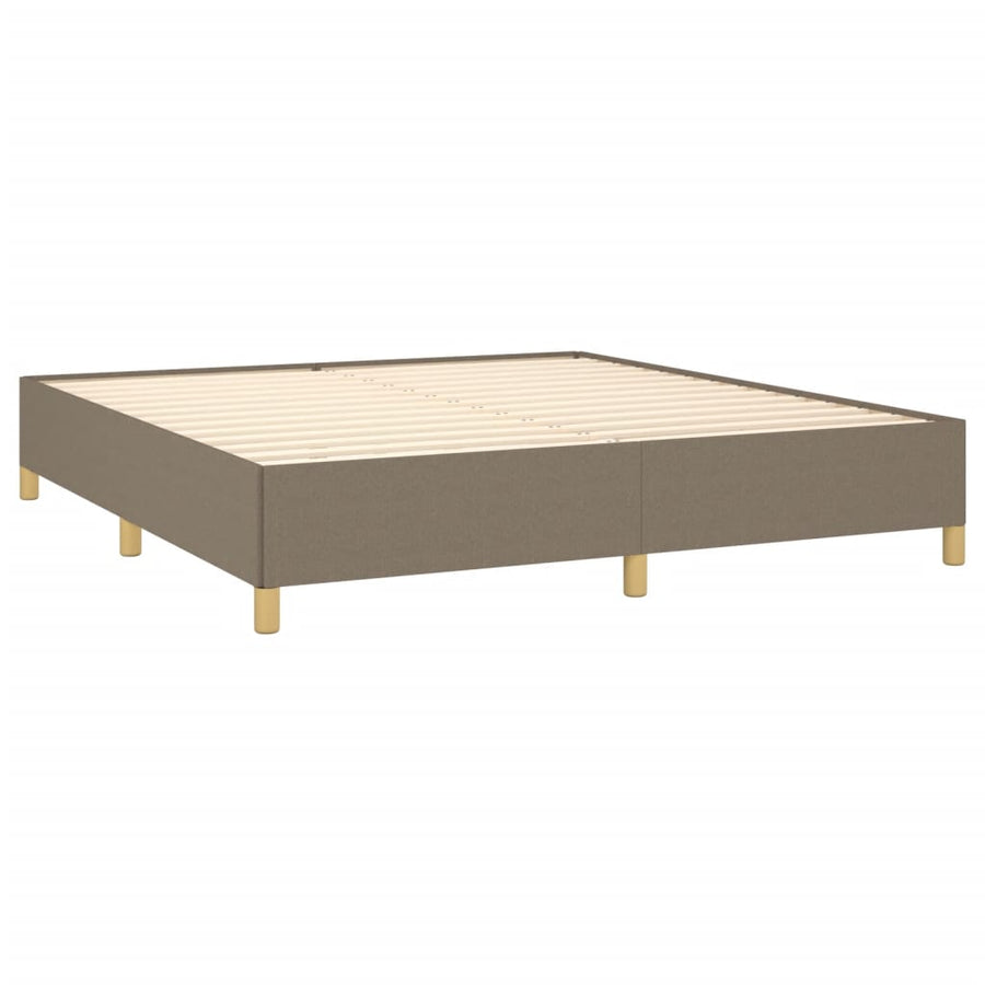 Boxspringframe stof taupe 160x200 cm 160 x 200 cm 35 cm