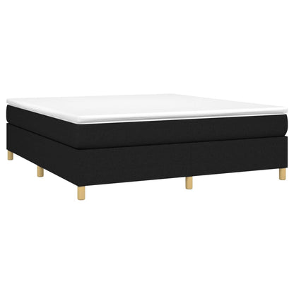 Boxspringframe Stof Zwart 180 x 200 cm 35 cm