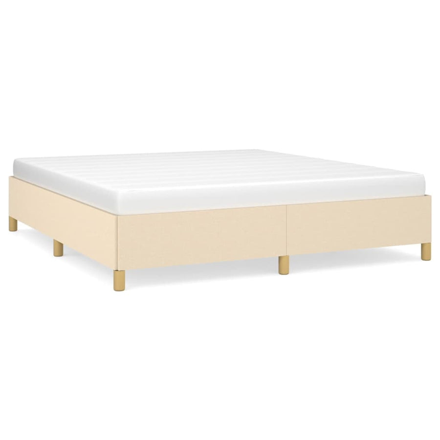 Boxspringframe Stof Kleurig Crème 180 x 200 cm 35 cm