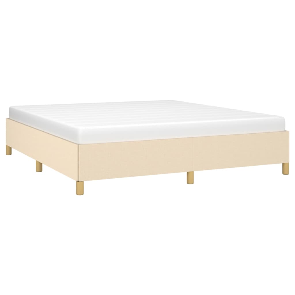 Boxspringframe Stof Kleurig Crème 180 x 200 cm 35 cm