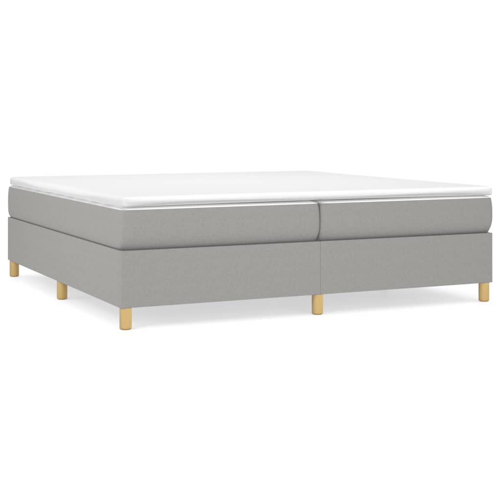Boxspringframe Stof Lichtgrijs 200 x 200 cm 35 cm