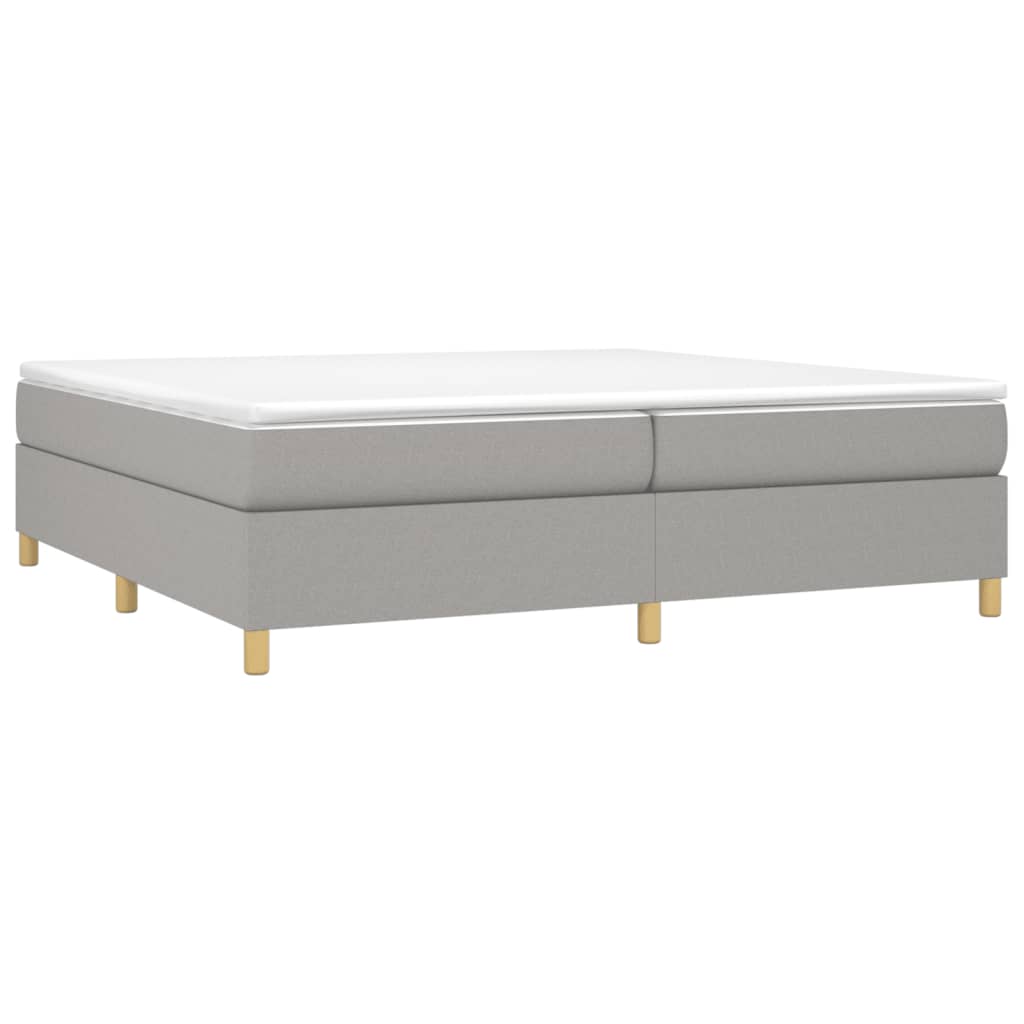 Boxspringframe Stof Lichtgrijs 200 x 200 cm 35 cm