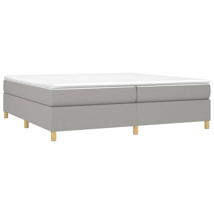 Boxspringframe Stof Lichtgrijs 200 x 200 cm 35 cm