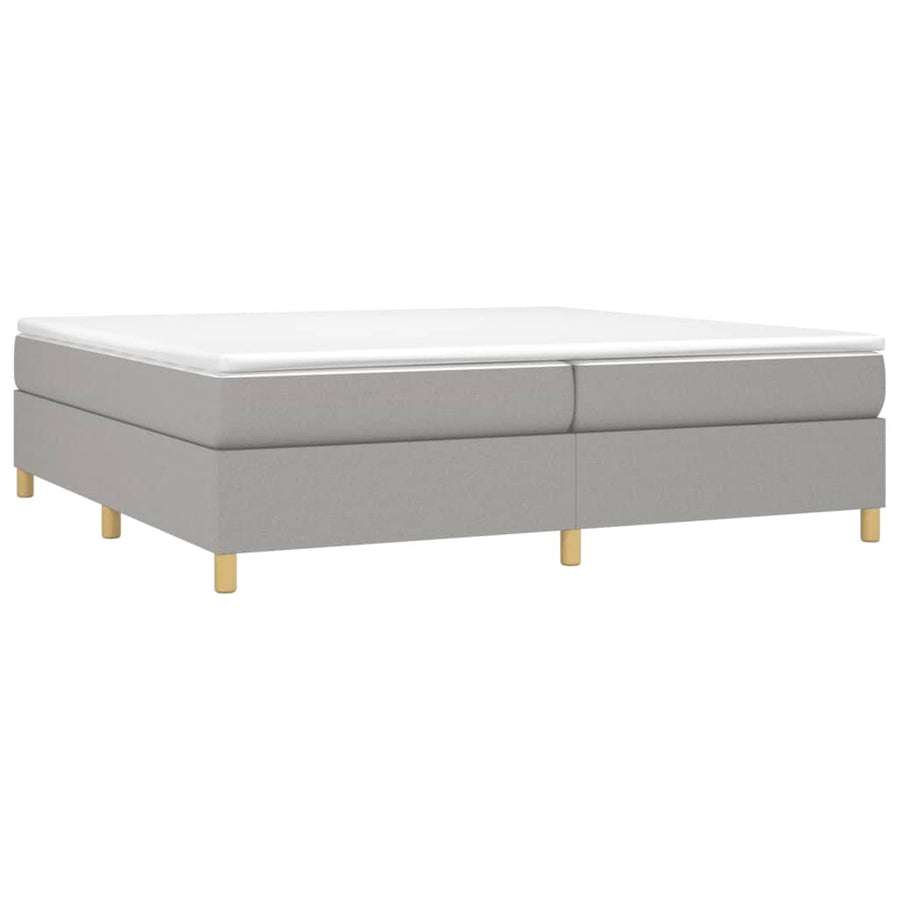 Boxspringframe Stof Lichtgrijs 200 x 200 cm 35 cm