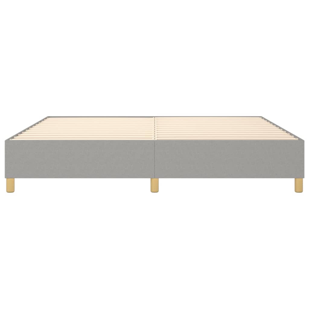 Boxspringframe Stof Lichtgrijs 200 x 200 cm 35 cm