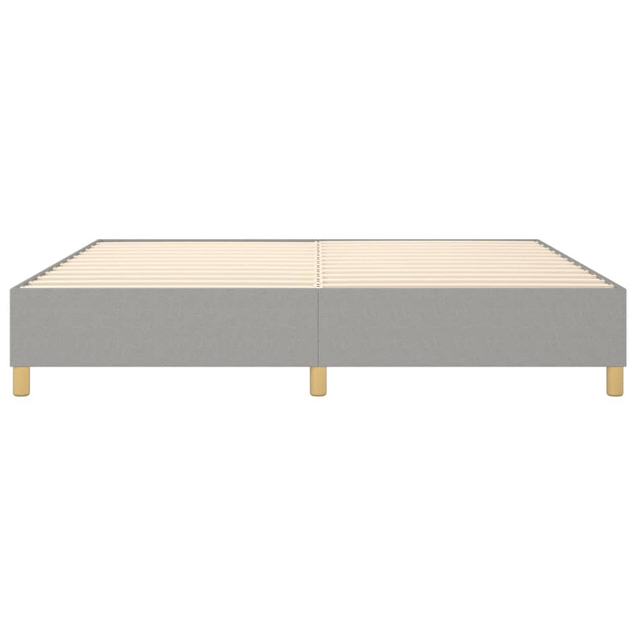 Boxspringframe Stof Lichtgrijs 200 x 200 cm 35 cm