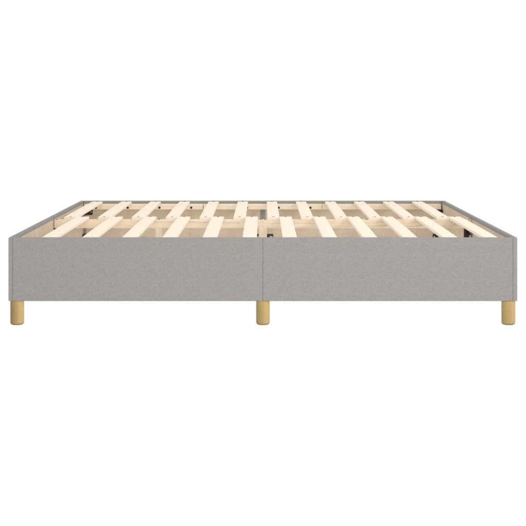 Boxspringframe Stof Lichtgrijs 200 x 200 cm 35 cm