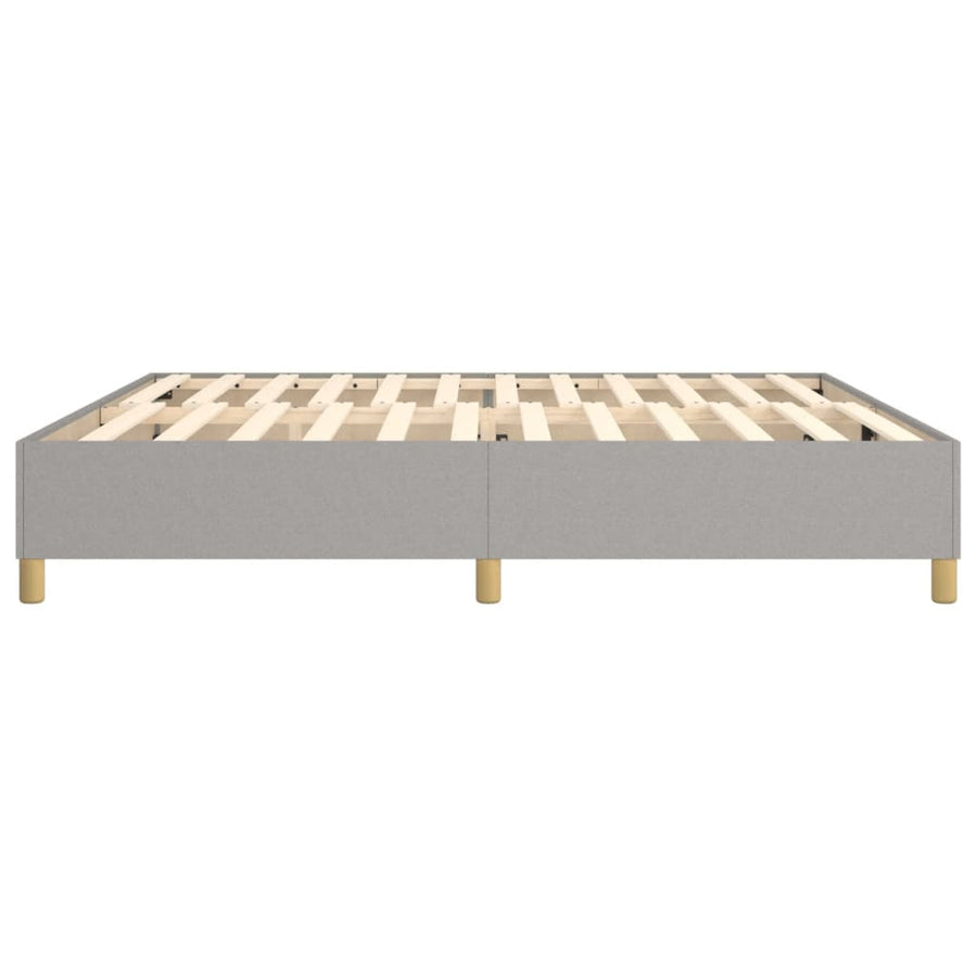 Boxspringframe Stof Lichtgrijs 200 x 200 cm 35 cm
