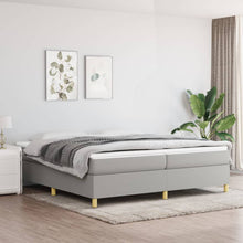 Boxspringframe Stof Lichtgrijs 200 x 200 cm 35 cm