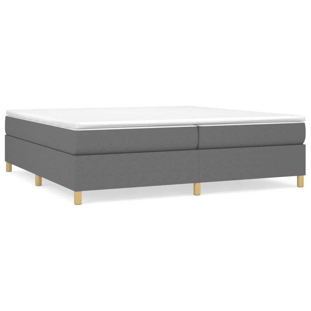 Boxspringframe Stof Donkergrijs 200 x 200 cm 35 cm