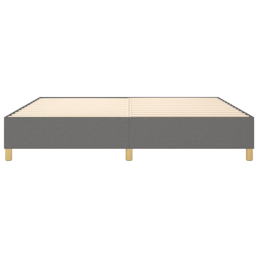 Boxspringframe Stof Donkergrijs 200 x 200 cm 35 cm