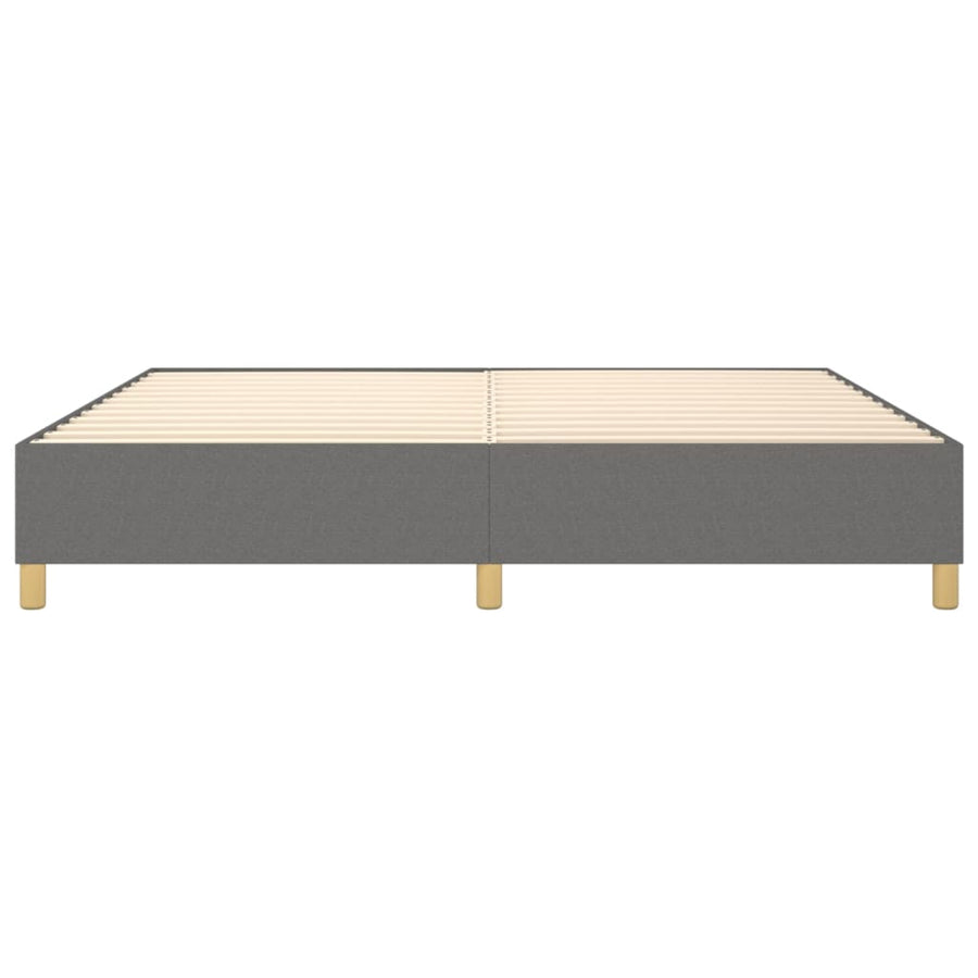 Boxspringframe Stof Donkergrijs 200 x 200 cm 35 cm
