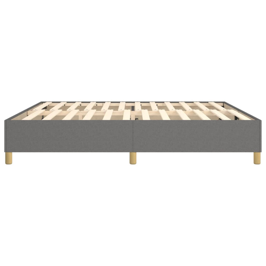 Boxspringframe Stof Donkergrijs 200 x 200 cm 35 cm