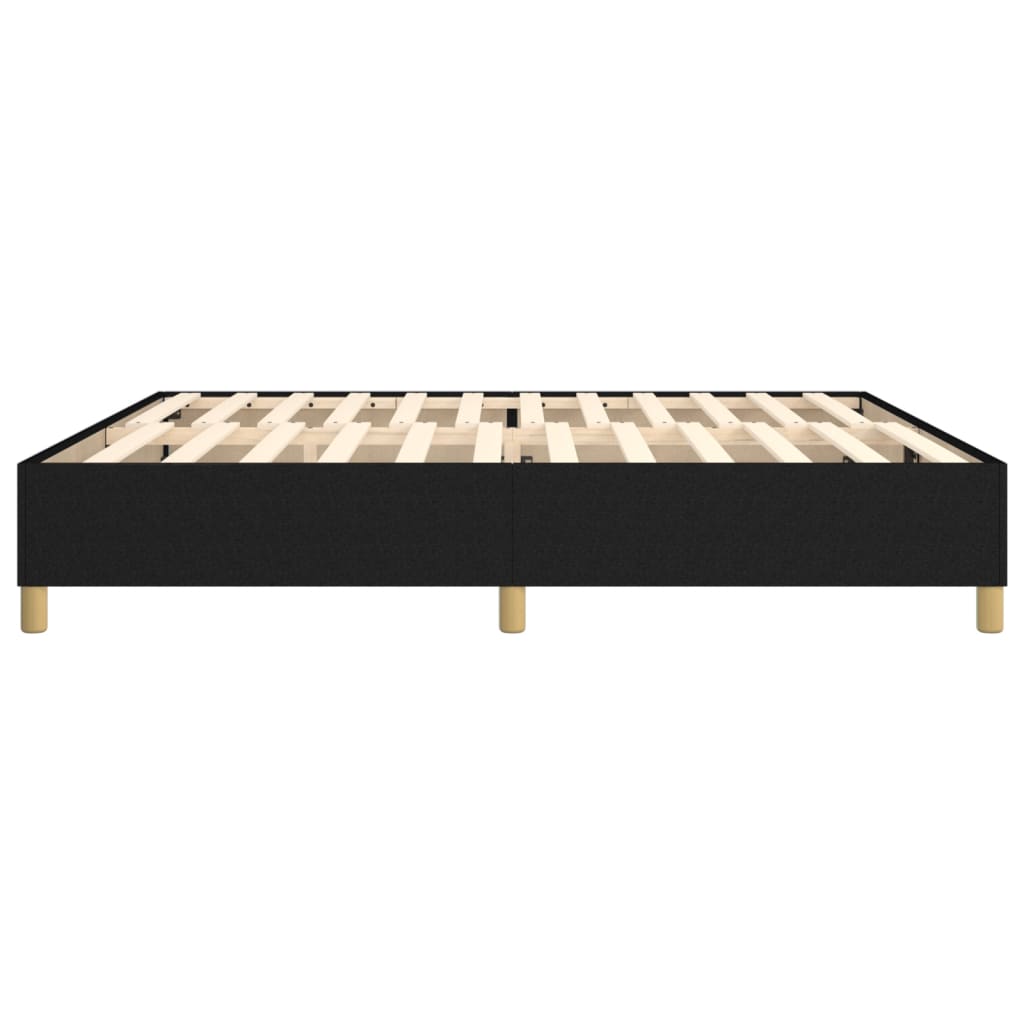 Boxspringframe Stof Zwart 200 x 200 cm 35 cm