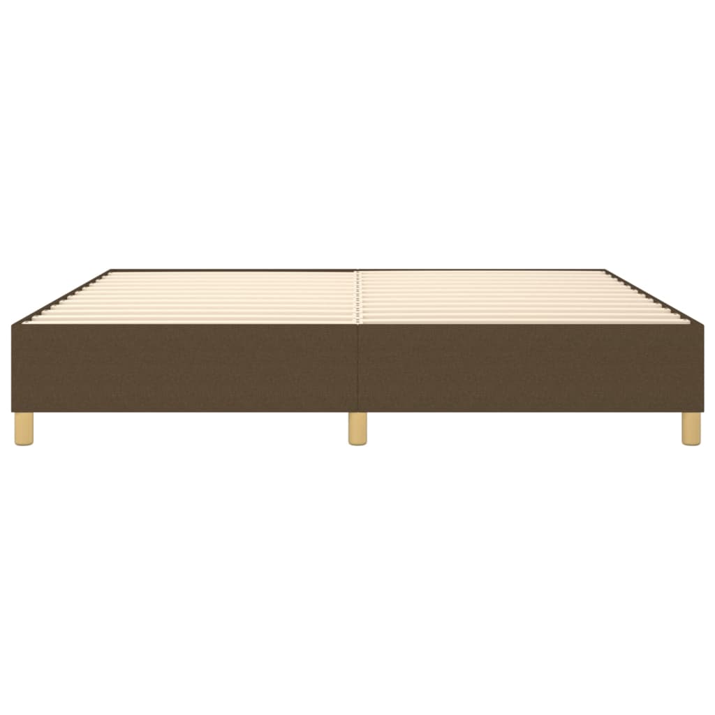 Boxspringframe stof donkerbruin 200x200 cm 200 x 200 cm 35 cm