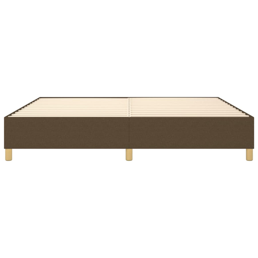 Boxspringframe stof donkerbruin 200x200 cm 200 x 200 cm 35 cm