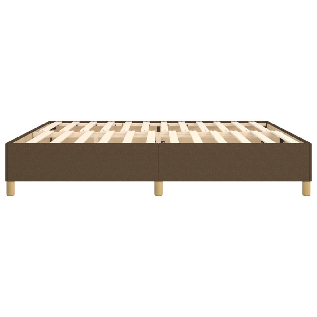 Boxspringframe stof donkerbruin 200x200 cm 200 x 200 cm 35 cm