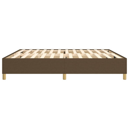 Boxspringframe stof donkerbruin 200x200 cm 200 x 200 cm 35 cm