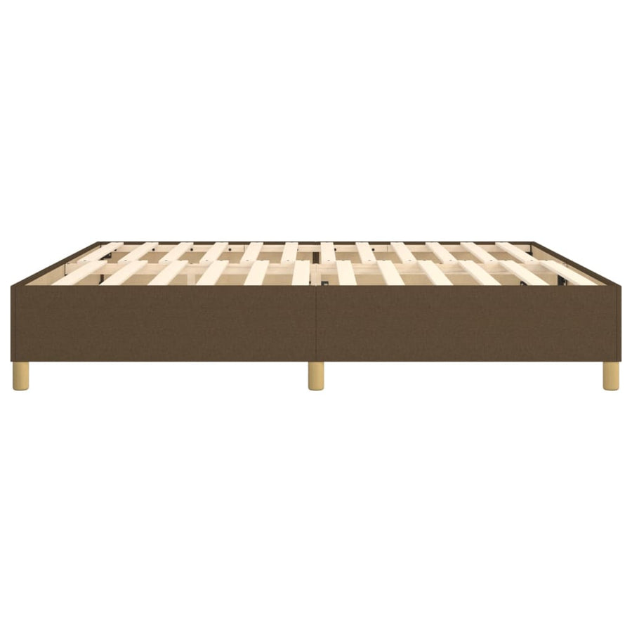 Boxspringframe stof donkerbruin 200x200 cm 200 x 200 cm 35 cm
