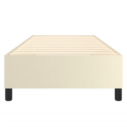 Boxspringframe kunstleer crèmekleurig 80x200 cm 80 x 200 cm 35 cm Crème