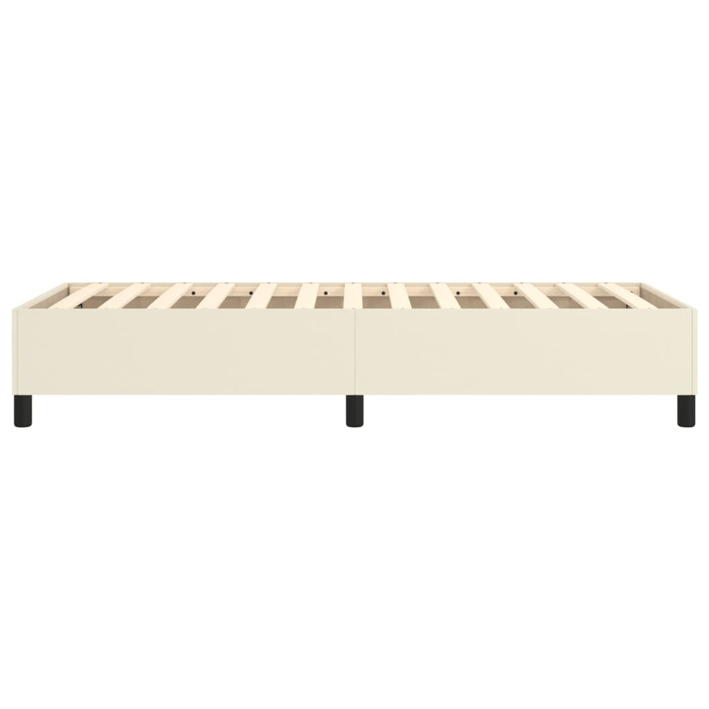 Boxspringframe kunstleer crèmekleurig 80x200 cm 80 x 200 cm 35 cm Crème