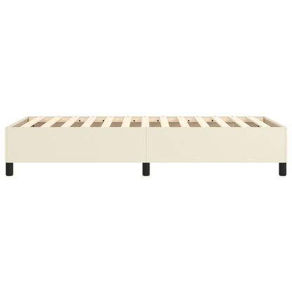 Boxspringframe kunstleer crèmekleurig 80x200 cm 80 x 200 cm 35 cm Crème