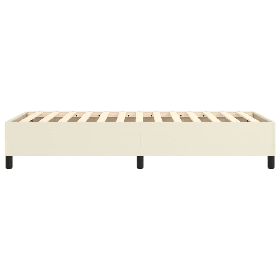 Boxspringframe kunstleer crèmekleurig 80x200 cm 80 x 200 cm 35 cm Crème