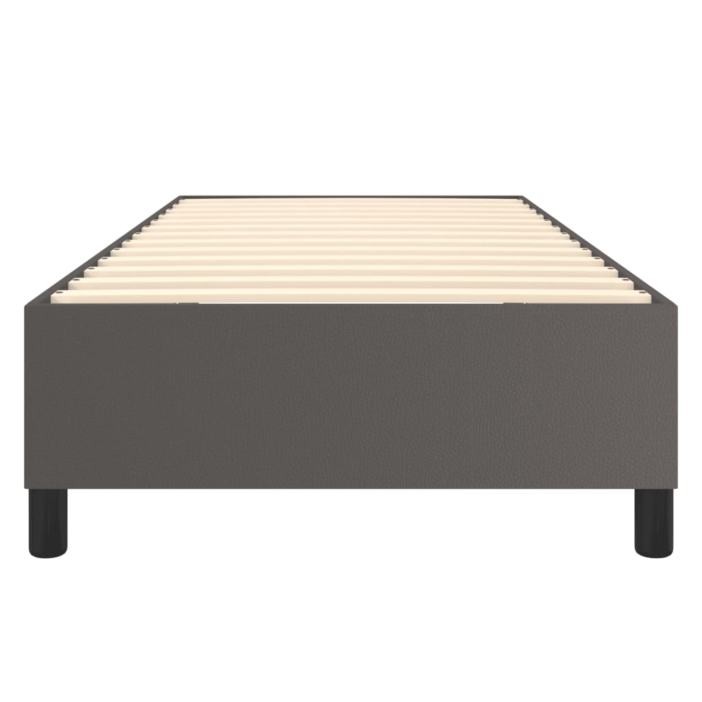 Boxspringframe kunstleer grijs 80x200 cm 80 x 200 cm 35 cm Grijs