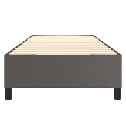 Boxspringframe kunstleer grijs 80x200 cm 80 x 200 cm 35 cm Grijs