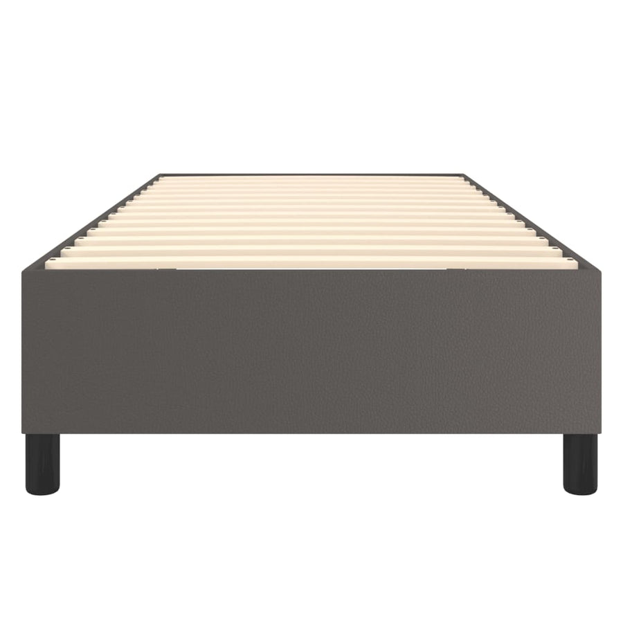 Boxspringframe kunstleer grijs 80x200 cm 80 x 200 cm 35 cm Grijs