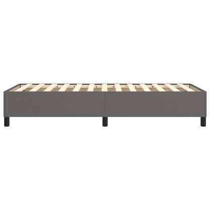 Boxspringframe kunstleer grijs 80x200 cm 80 x 200 cm 35 cm Grijs