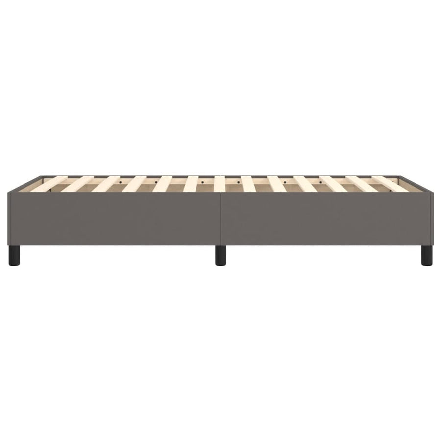 Boxspringframe kunstleer grijs 80x200 cm 80 x 200 cm 35 cm Grijs