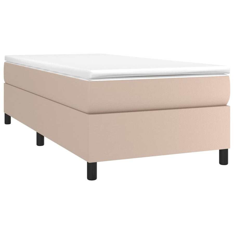 Boxspringframe kunstleer cappuccino 80x200 cm 80 x 200 cm 35 cm Cappuccino
