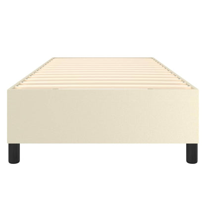 Boxspringframe kunstleer crèmekleurig 90x190 cm 90 x 190 cm 35 cm Crème