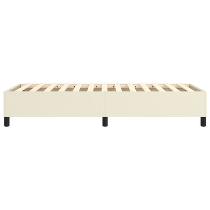 Boxspringframe kunstleer crèmekleurig 90x190 cm 90 x 190 cm 35 cm Crème