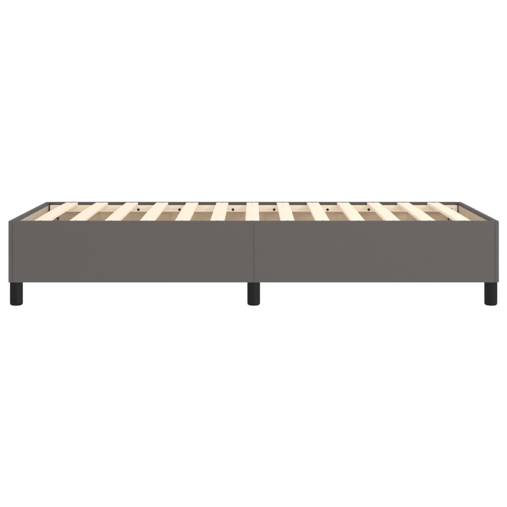 Boxspringframe kunstleer grijs 90x190 cm 90 x 190 cm 35 cm Grijs
