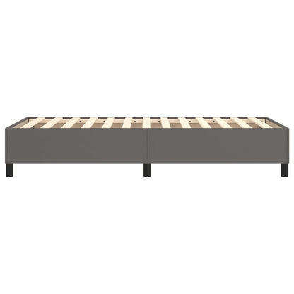 Boxspringframe kunstleer grijs 90x190 cm 90 x 190 cm 35 cm Grijs