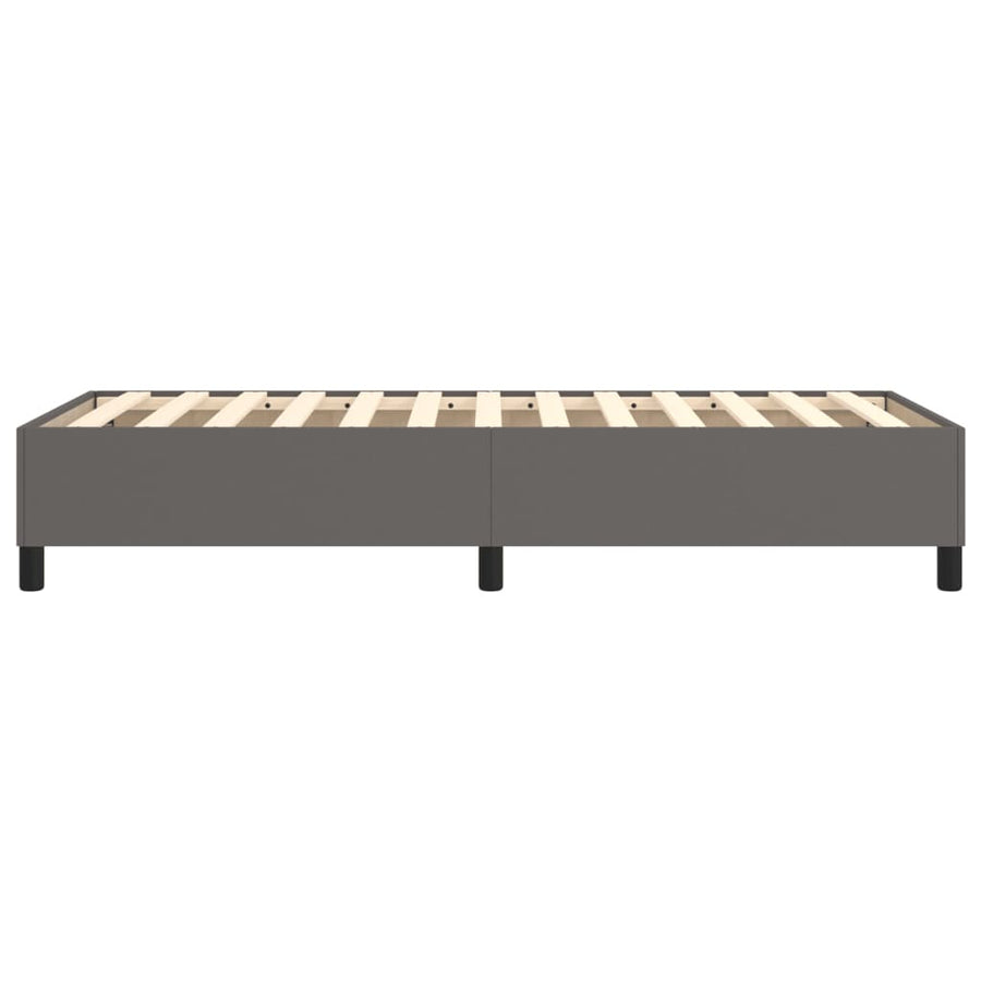 Boxspringframe kunstleer grijs 90x190 cm 90 x 190 cm 35 cm Grijs
