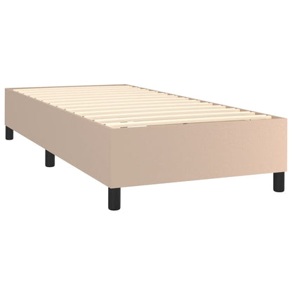 Boxspringframe kunstleer cappuccino 90x190 cm 90 x 190 cm 35 cm Cappuccino