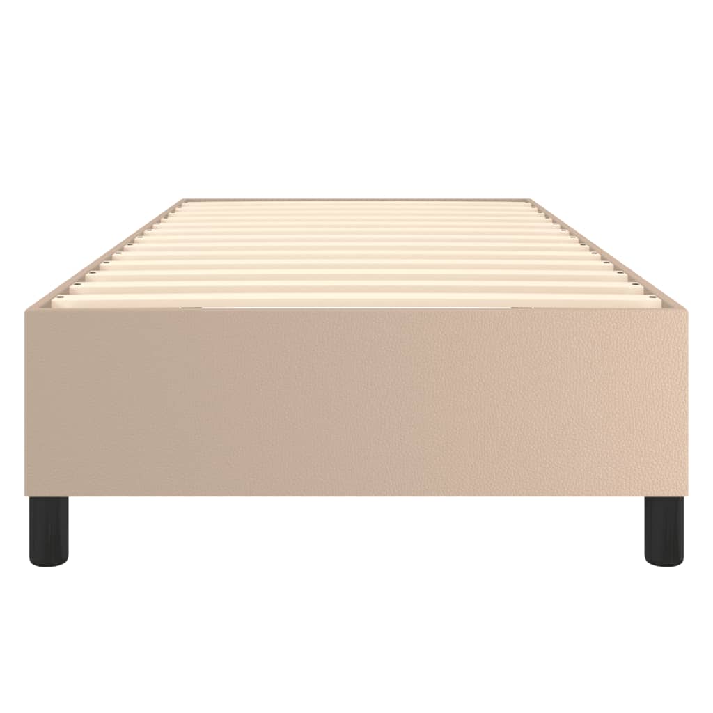 Boxspringframe kunstleer cappuccino 90x190 cm 90 x 190 cm 35 cm Cappuccino
