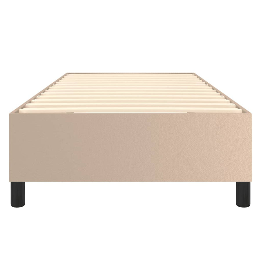 Boxspringframe kunstleer cappuccino 90x190 cm 90 x 190 cm 35 cm Cappuccino