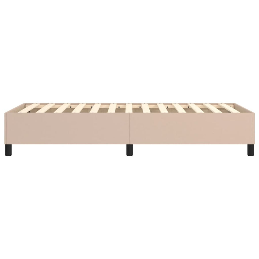 Boxspringframe kunstleer cappuccino 90x190 cm 90 x 190 cm 35 cm Cappuccino