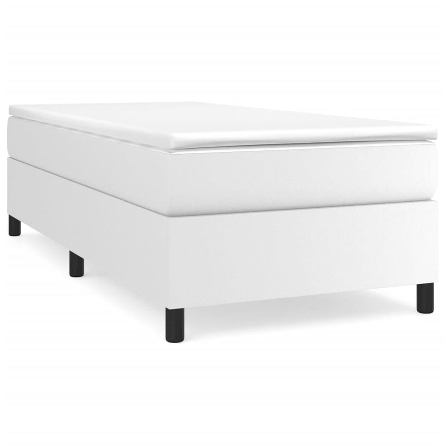 Boxspringframe Kunstleer 90 x 200 cm 35 cm Wit