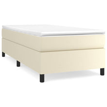 Bedframe kunstleer crèmekleurig 90x200 cm