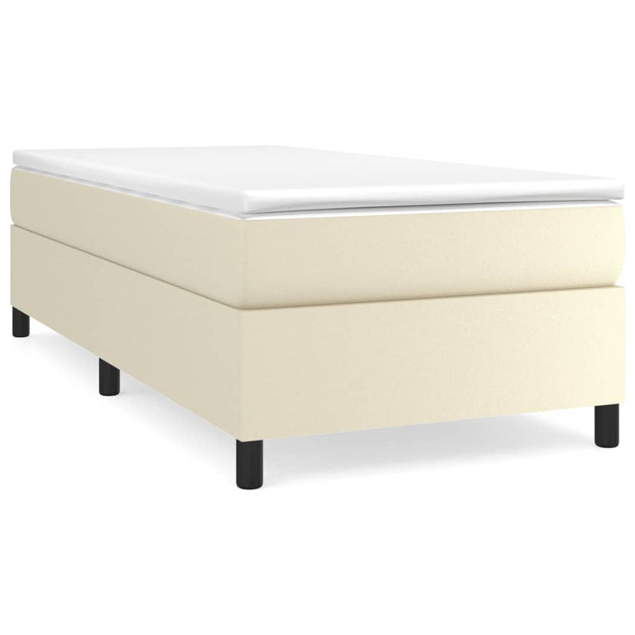Bedframe kunstleer crèmekleurig 90x200 cm