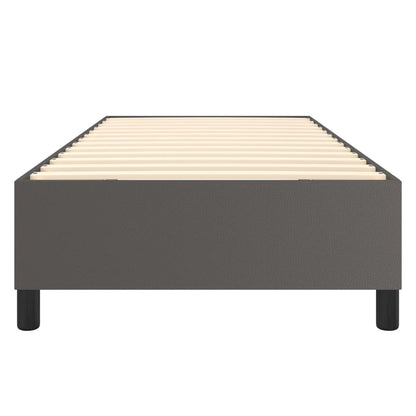 Boxspringframe kunstleer grijs 90x200 cm 90 x 200 cm 35 cm Grijs