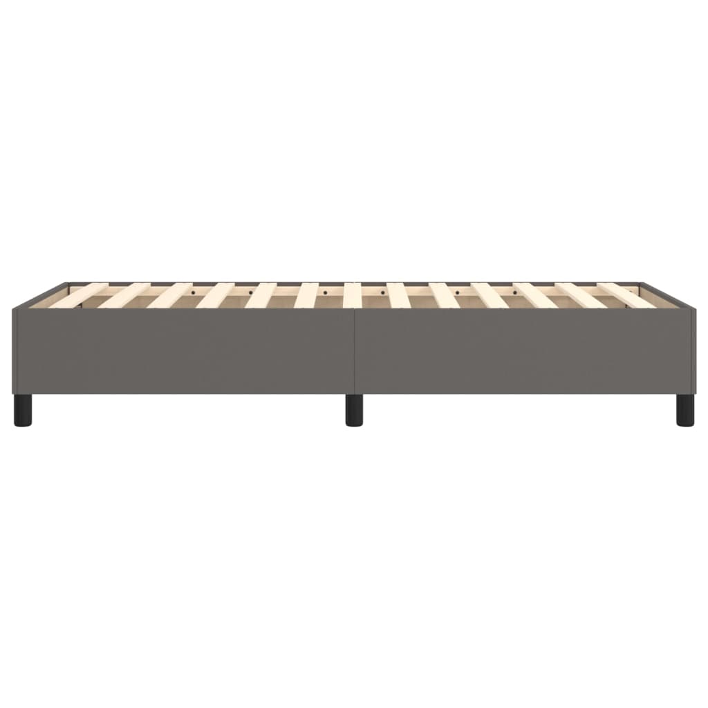 Boxspringframe kunstleer grijs 90x200 cm 90 x 200 cm 35 cm Grijs