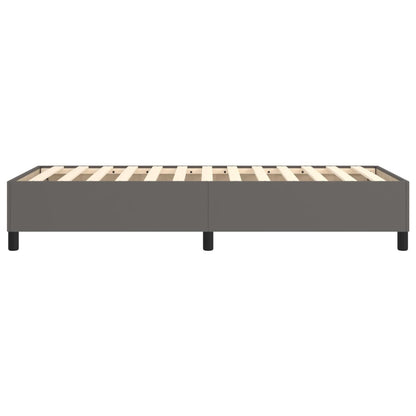 Boxspringframe kunstleer grijs 90x200 cm 90 x 200 cm 35 cm Grijs