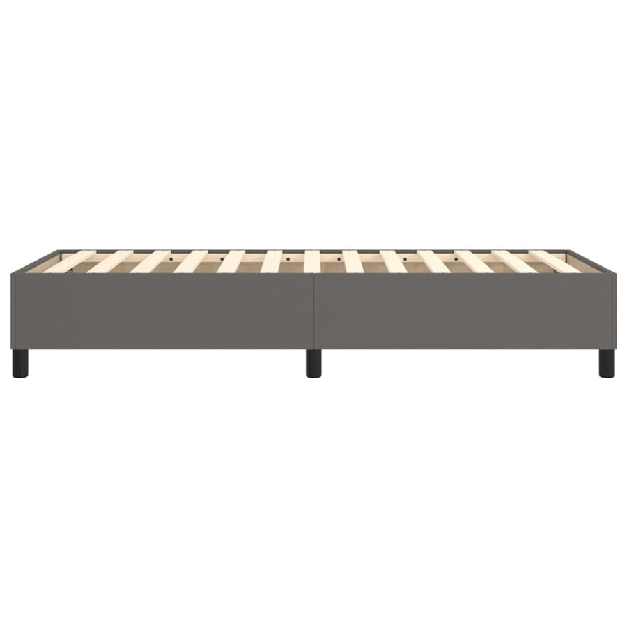 Boxspringframe kunstleer grijs 90x200 cm 90 x 200 cm 35 cm Grijs