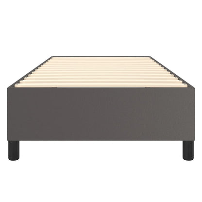 Boxspringframe kunstleer grijs 100x200 cm 100 x 200 cm 35 cm Grijs